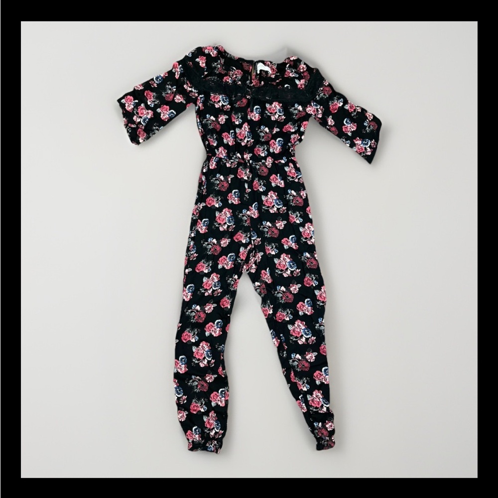 Abercrombie & Fitch Black and Red Floral Garment